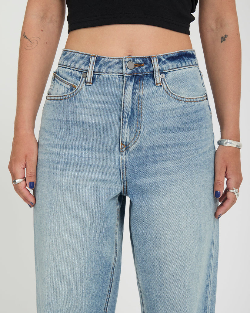 Pantalón vaquero Stoned Hirise - Dusty Blue Wash