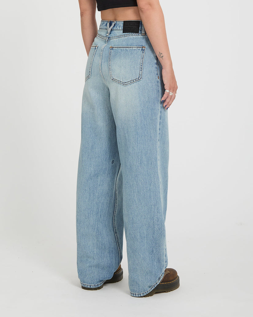 Pantalón vaquero Stoned Hirise - Dusty Blue Wash