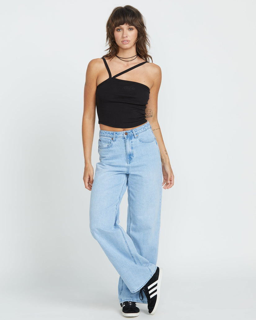 Pantalón vaquero Stoned Boyfriend High Rise - Blue Bird