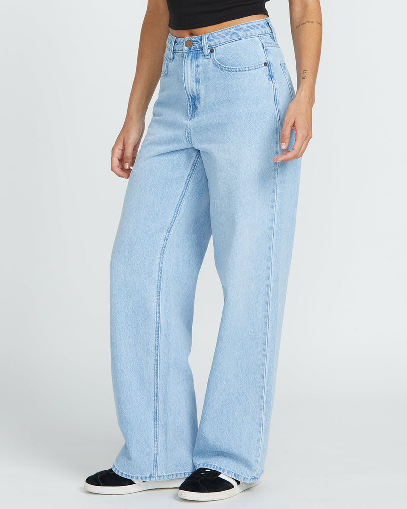 Pantalón vaquero Stoned Boyfriend High Rise - Blue Bird