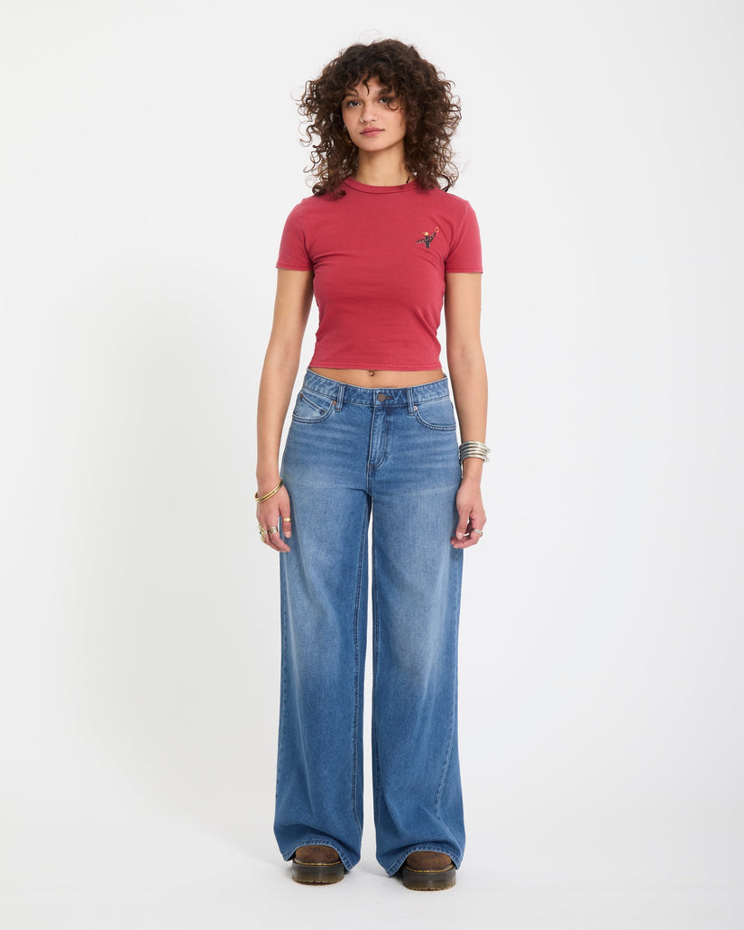 Pantalón vaquero Stoned Boyfriend Low Rise - Worn Light Blue