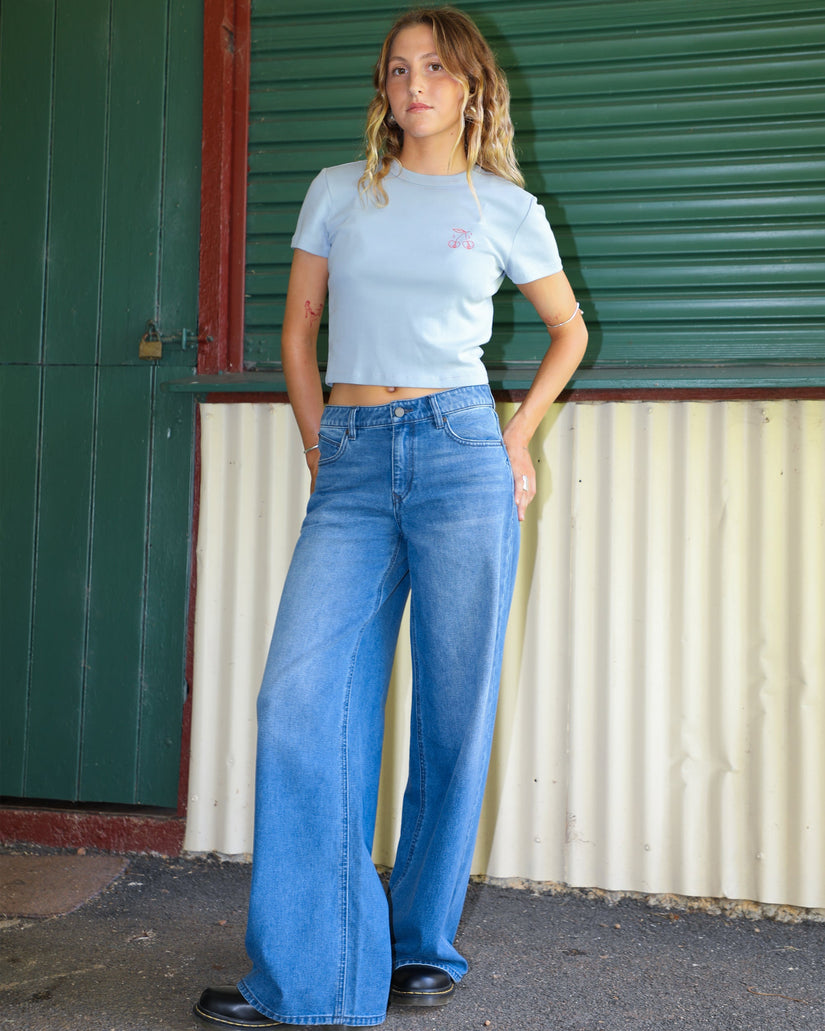 Pantalón vaquero Stoned Boyfriend Low Rise - Worn Light Blue