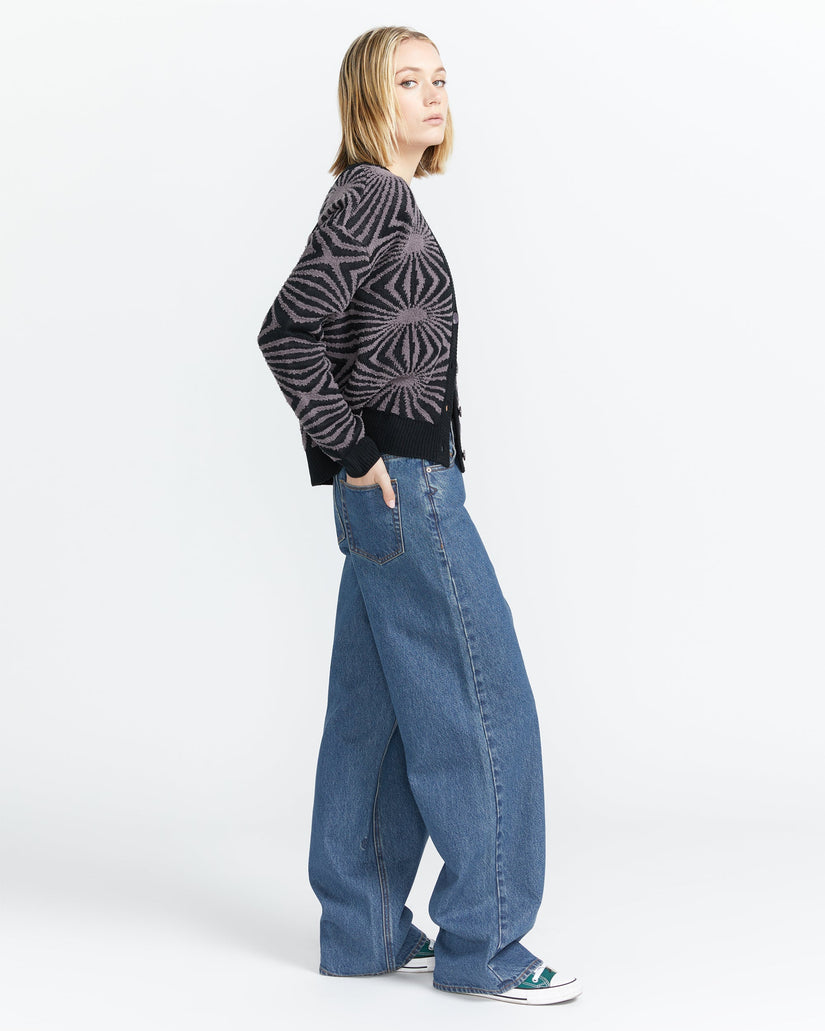 Pantalón Vaquero De Tiro Alto Stoned - Indigo Ridge Wash