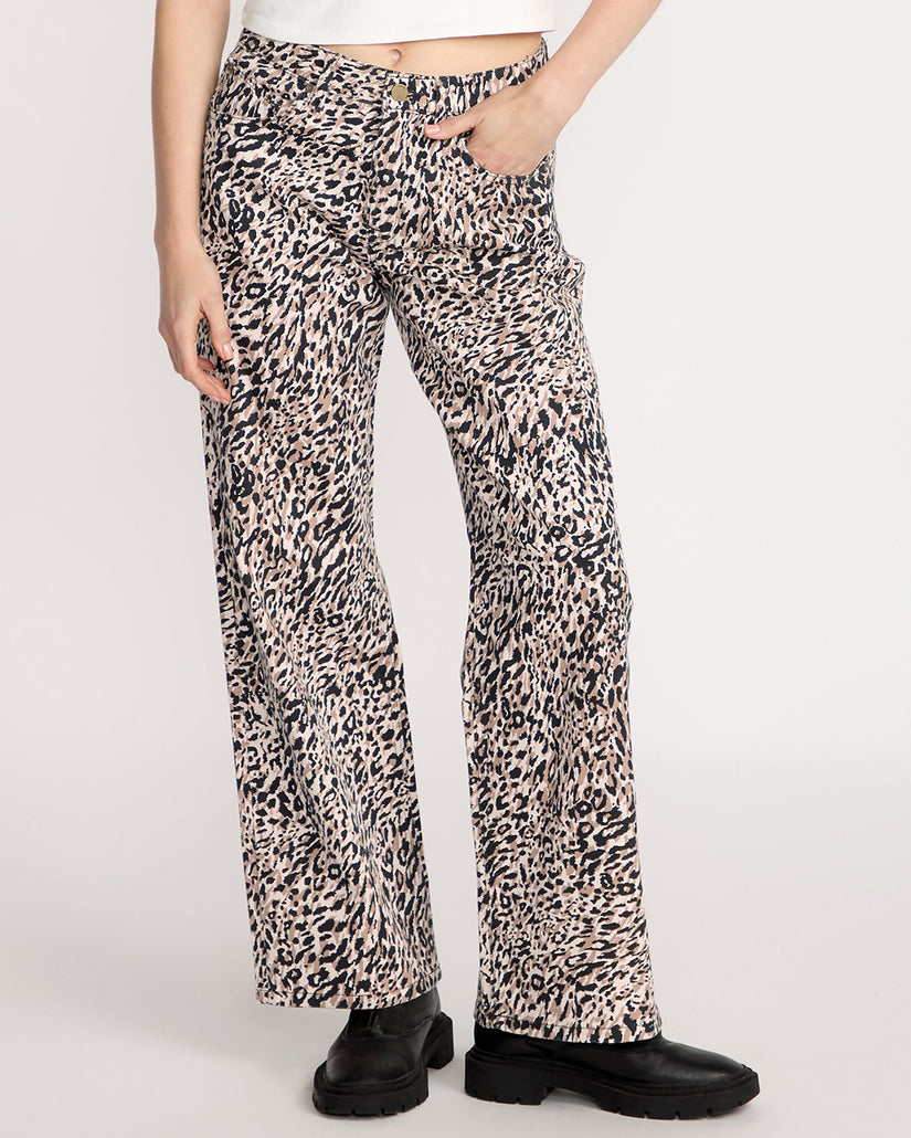 Pantalón Vaquero Stoned Boyfriend Lowrise - Animal Print