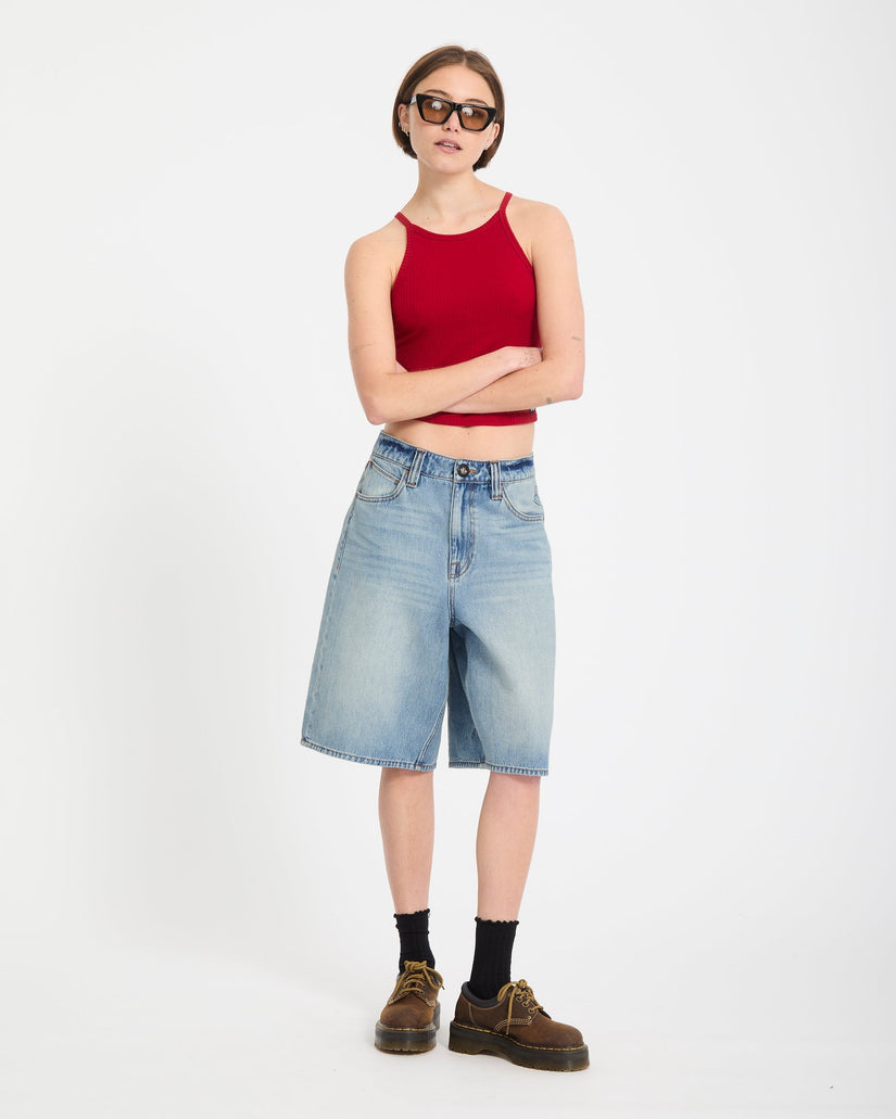 Pantalón corto vaquero Beeggy - Dusty Blue Wash