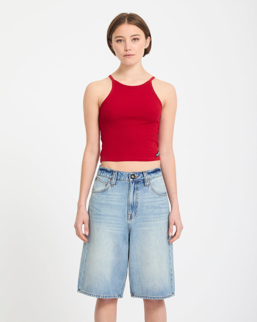 Pantalón corto vaquero Beeggy - Dusty Blue Wash