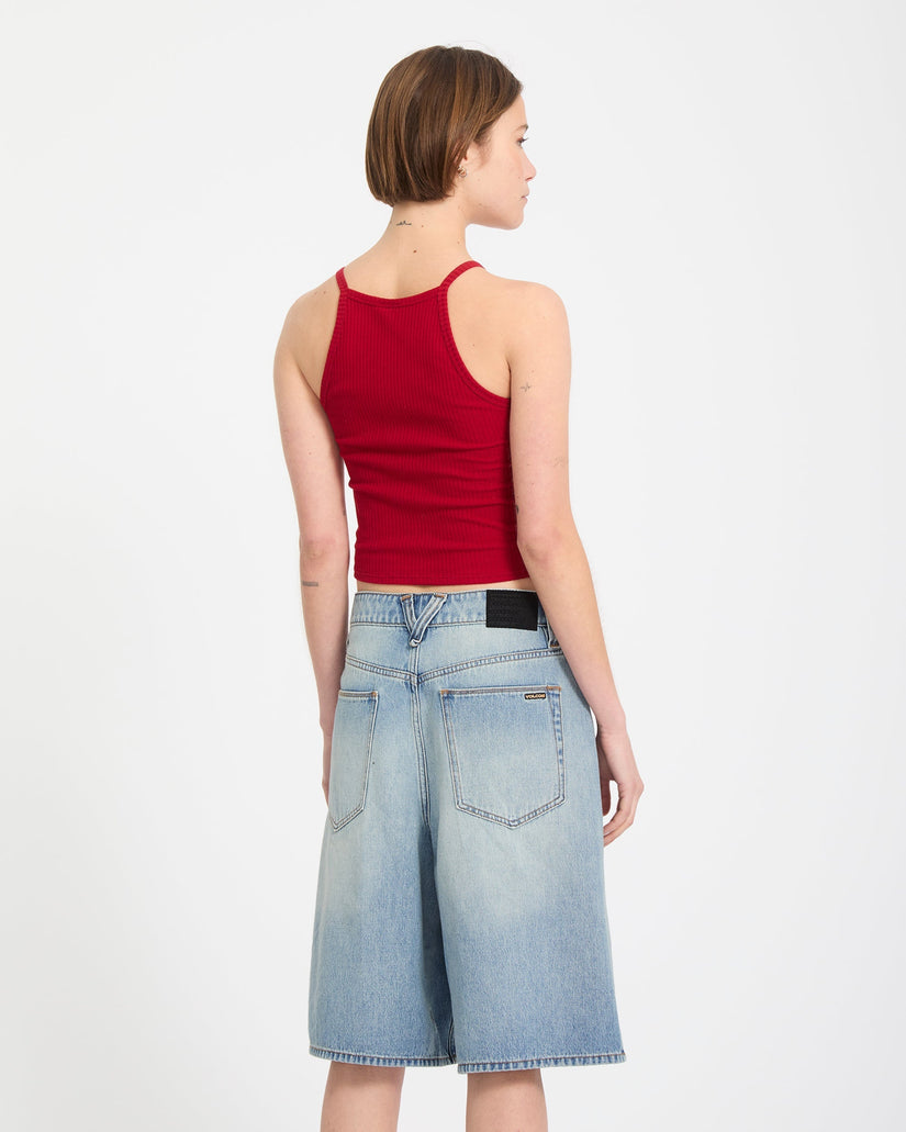 Pantalón corto vaquero Beeggy - Dusty Blue Wash