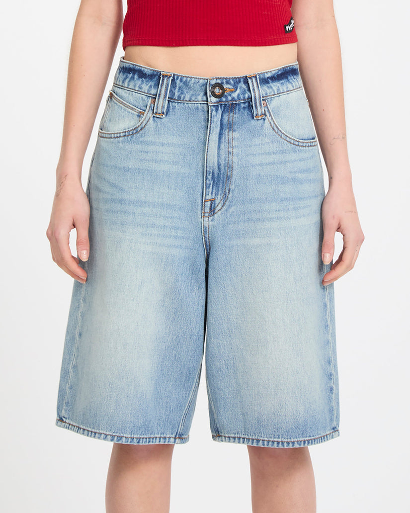 Pantalón corto vaquero Beeggy - Dusty Blue Wash
