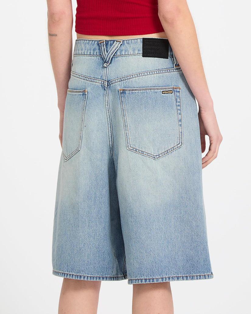 Pantalón corto vaquero Beeggy - Dusty Blue Wash