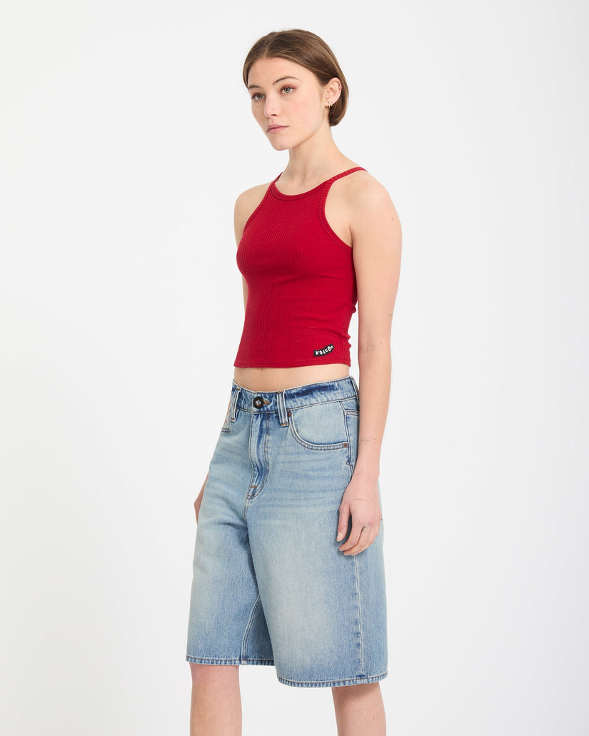 Pantalón corto vaquero Beeggy - Dusty Blue Wash