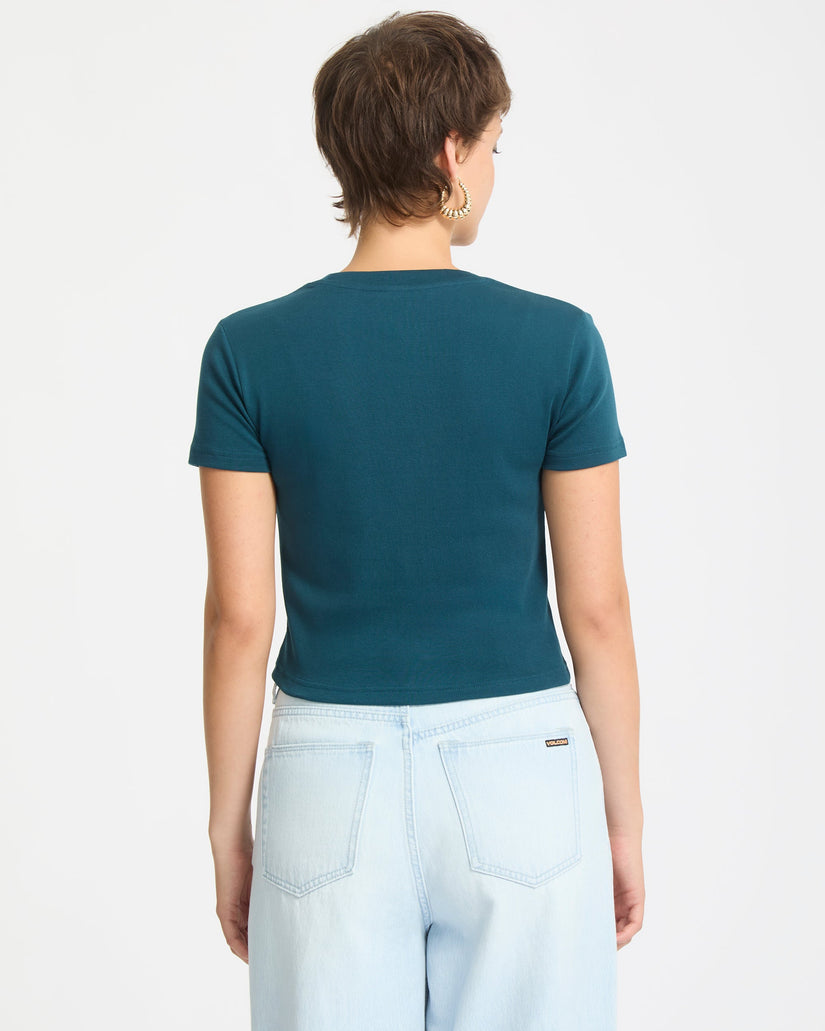 Camiseta Volcomstone Tight Crop - Emerald Green