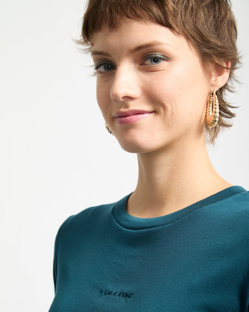 Camiseta Volcomstone Tight Crop - Emerald Green