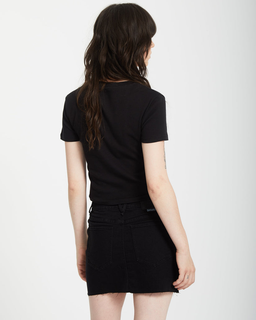 Camiseta crop top Volcomstone Tight - Black