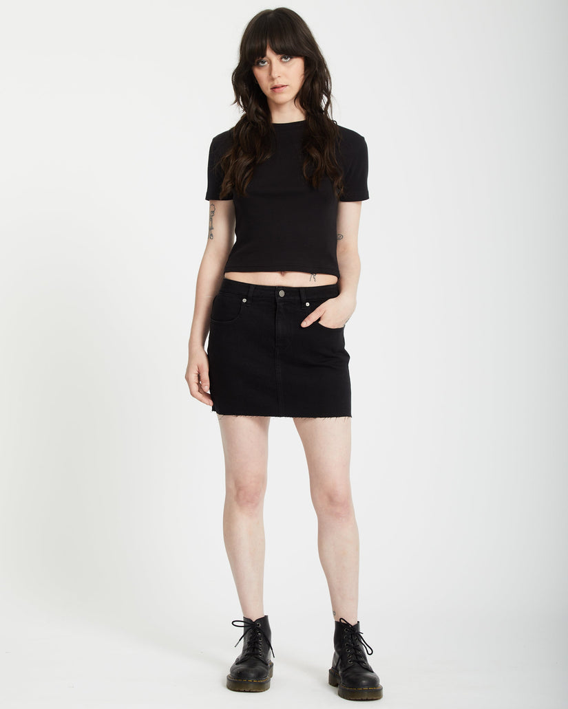 Camiseta crop top Volcomstone Tight - Black