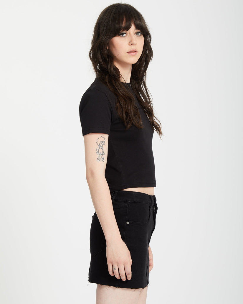 Camiseta crop top Volcomstone Tight - Black