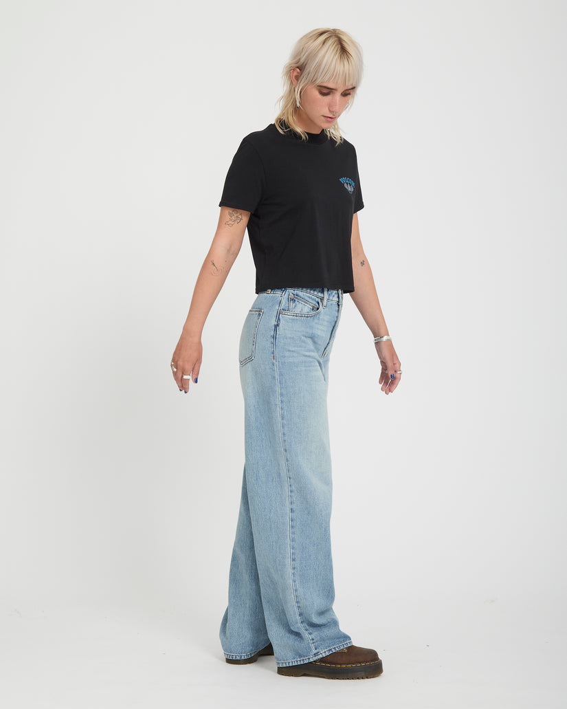 Camiseta Dial Crop - Black
