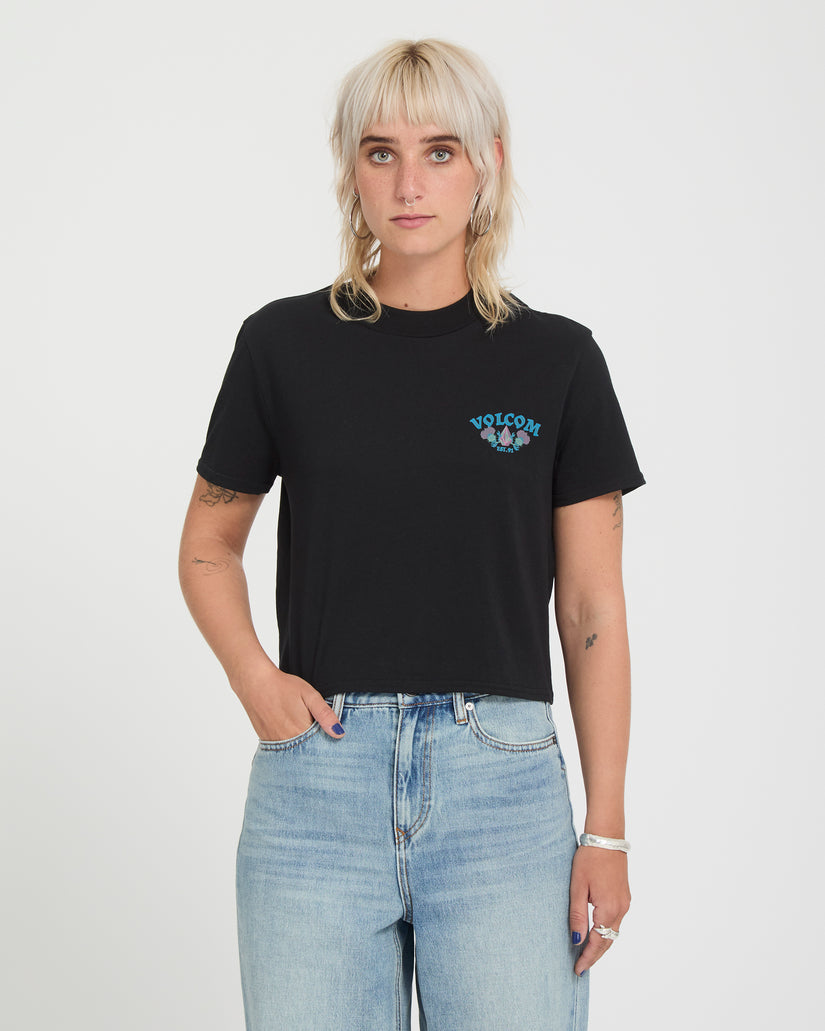 Camiseta Dial Crop - Black