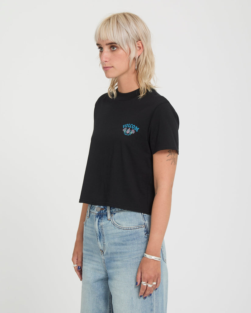 Camiseta Dial Crop - Black