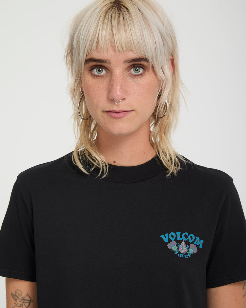 Camiseta Dial Crop - Black