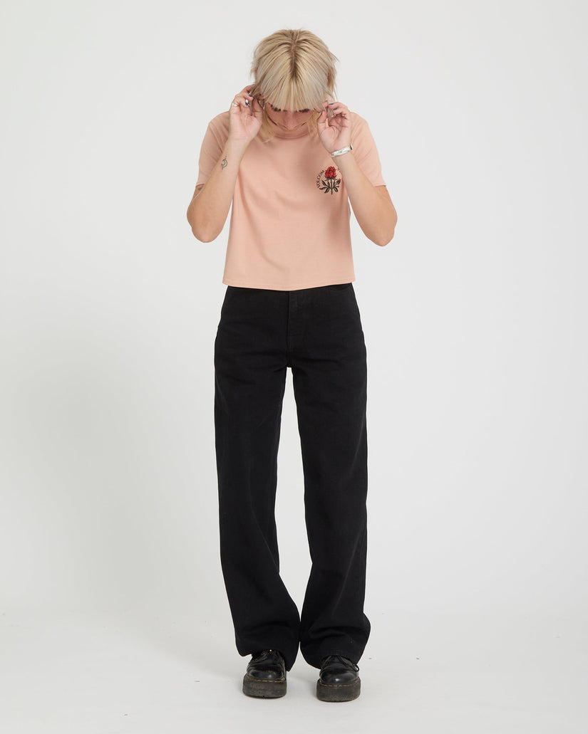 Camiseta Dial Crop - Misty Rose