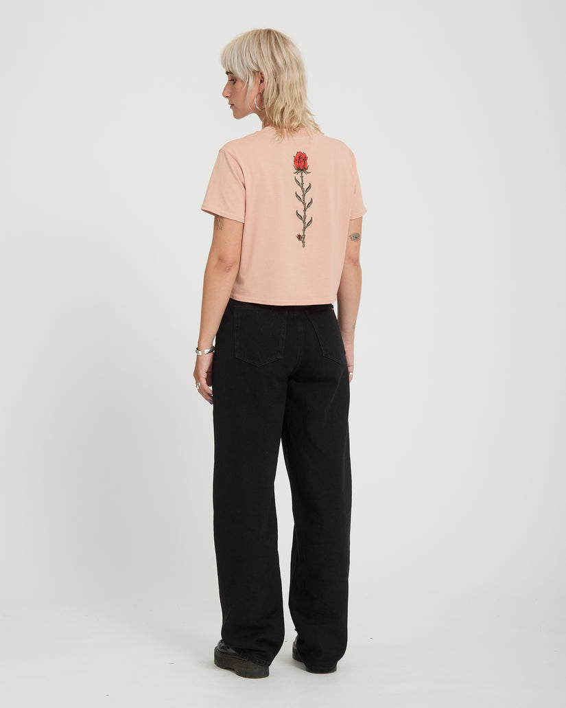 Camiseta Dial Crop - Misty Rose