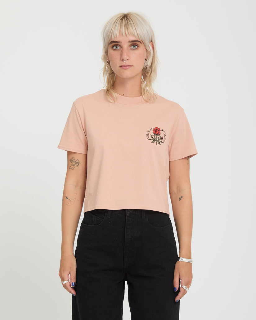 Camiseta Dial Crop - Misty Rose
