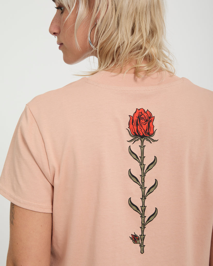 Camiseta Dial Crop - Misty Rose