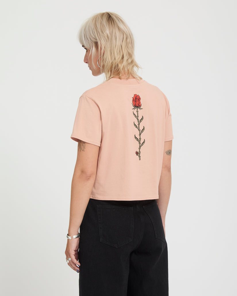 Camiseta Dial Crop - Misty Rose