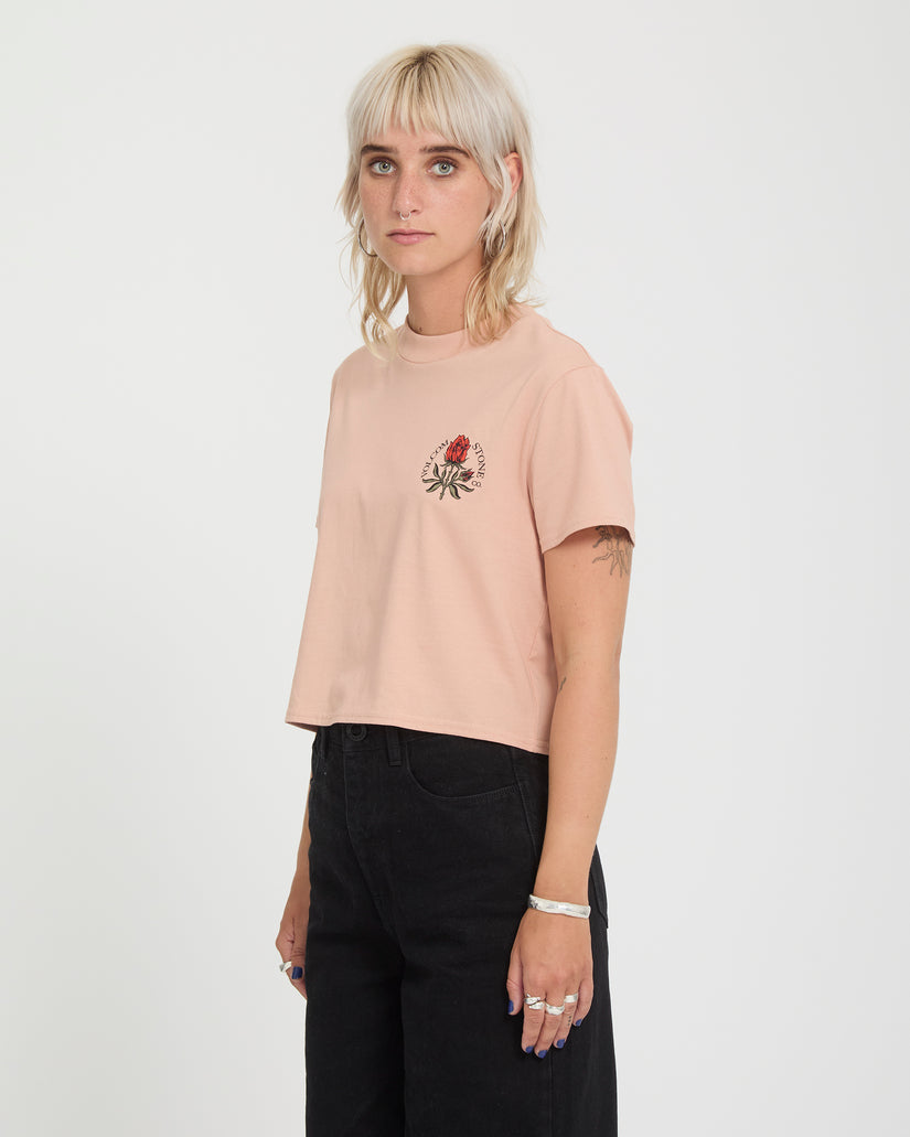 Camiseta Dial Crop - Misty Rose