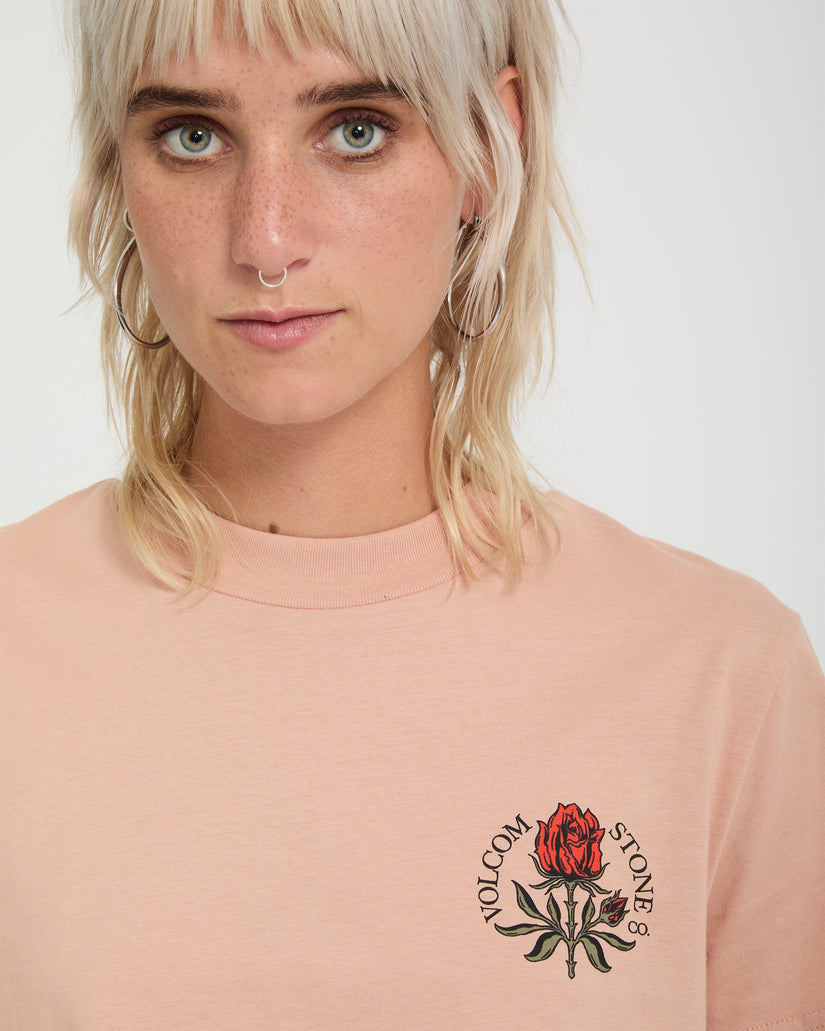 Camiseta Dial Crop - Misty Rose