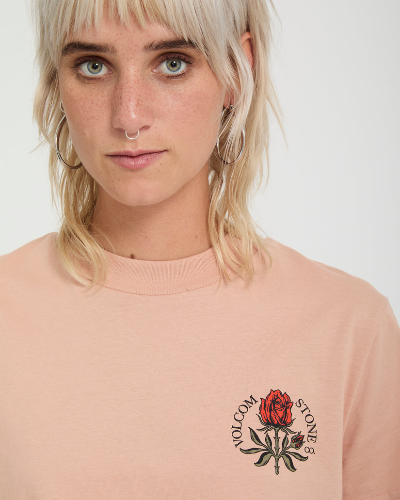 Camiseta Dial Crop - Misty Rose