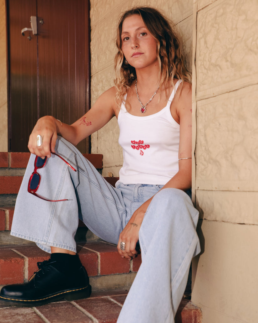 Camiseta sin mangas Trippin - White
