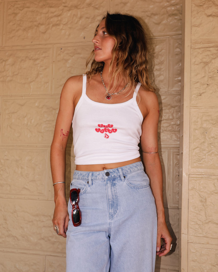 Camiseta sin mangas Trippin - White