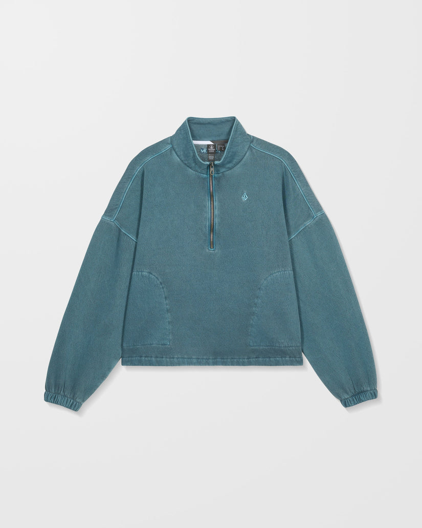 Sudadera Con Cremallera 1/4 Stone Soft - Emerald Green