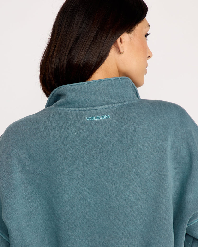 Sudadera Con Cremallera 1/4 Stone Soft - Emerald Green
