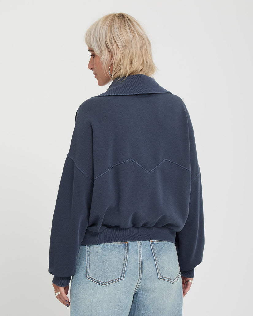 Sudadera con cremallera de 1/4 Reetrocity - Storm Blue