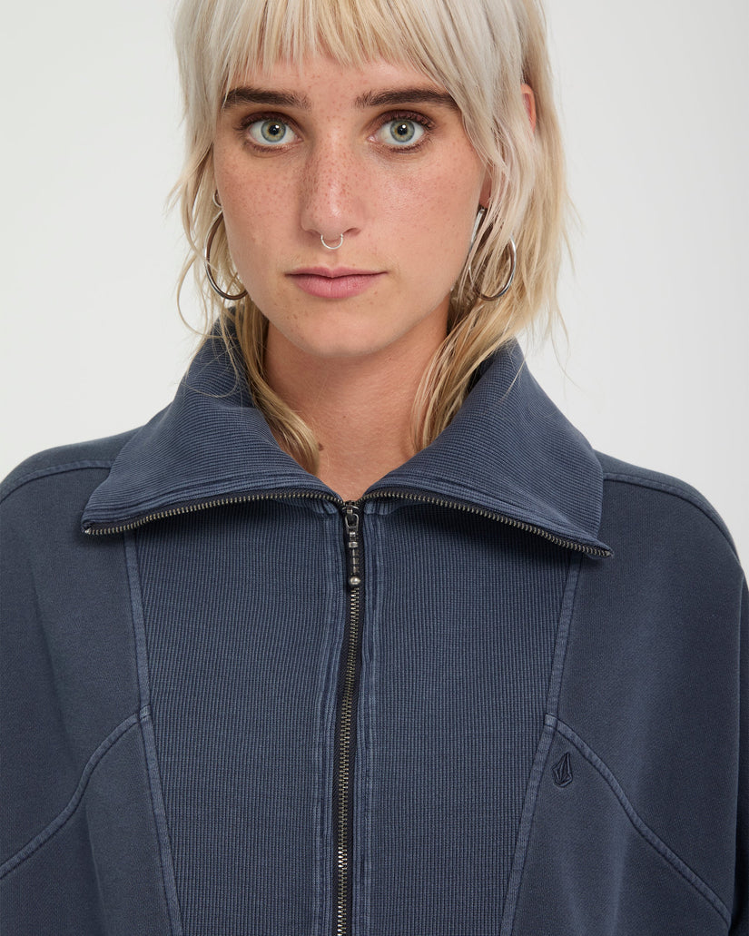Sudadera con cremallera de 1/4 Reetrocity - Storm Blue