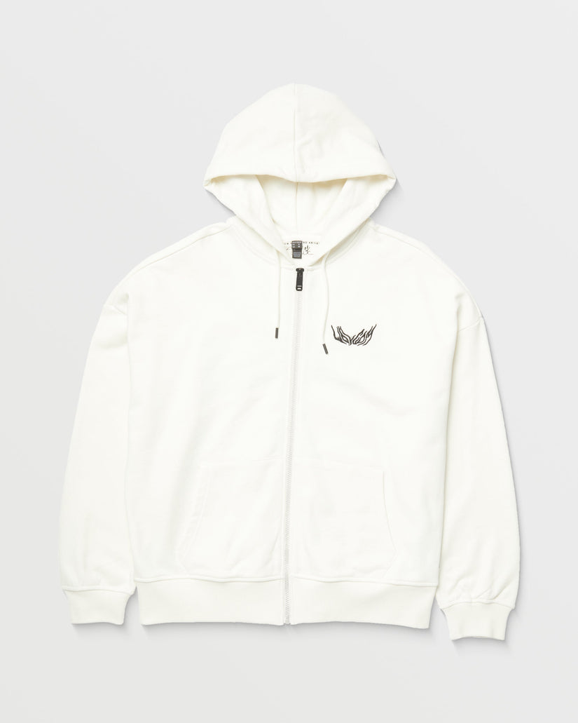 Sudadera con capucha Alix Zip-up- STAR WHITE