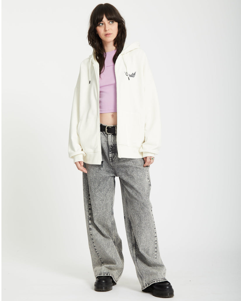 Sudadera con capucha Alix Zip-up- STAR WHITE