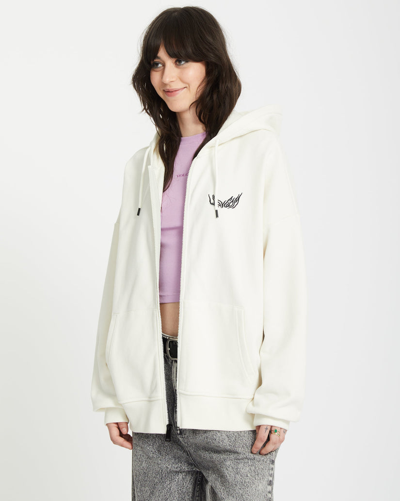 Sudadera con capucha Alix Zip-up- STAR WHITE