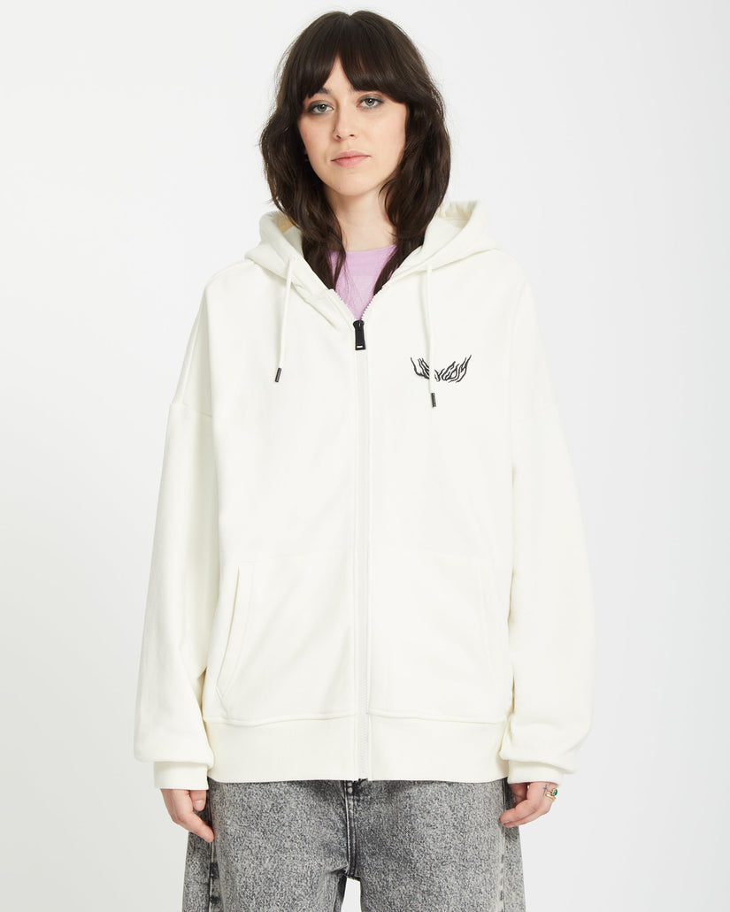 Sudadera con capucha Alix Zip-up- STAR WHITE
