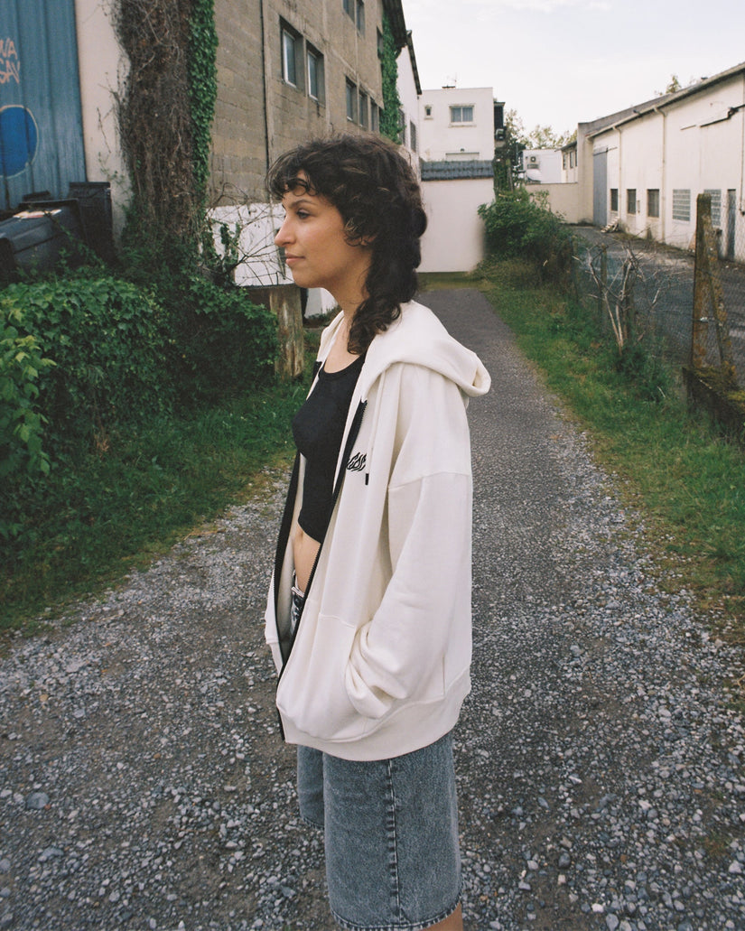 Sudadera con capucha Alix Zip-up- STAR WHITE