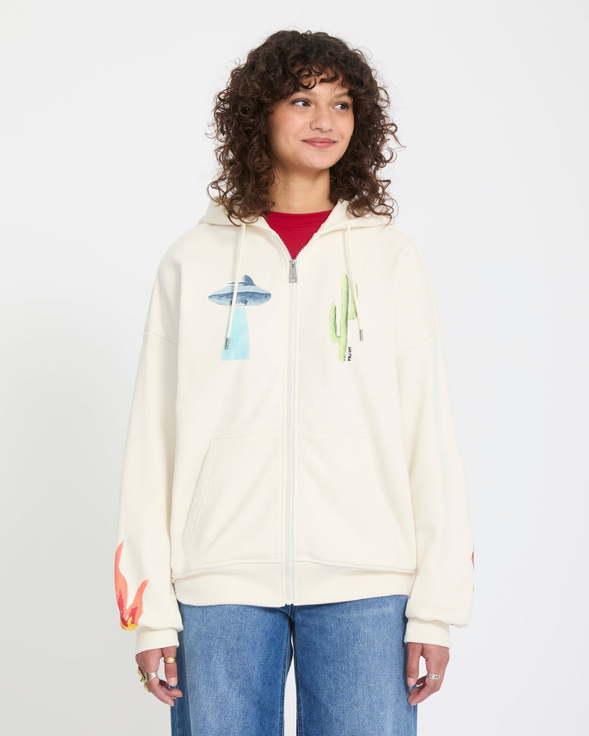 Sudadera con capucha y cremallera Mickey Mason - Off White