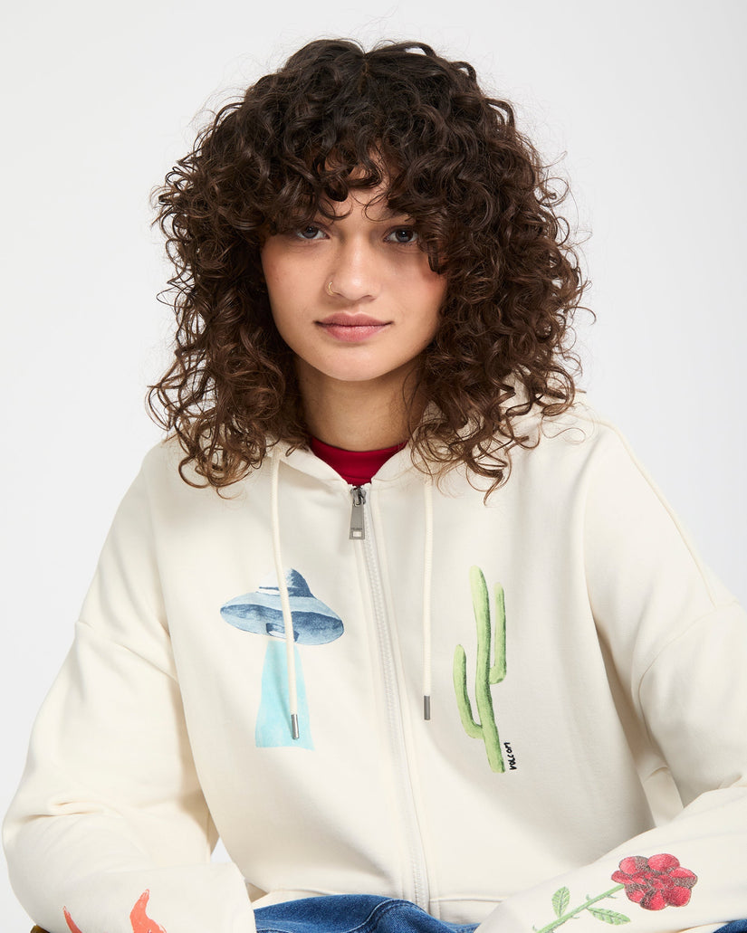 Sudadera con capucha y cremallera Mickey Mason - Off White