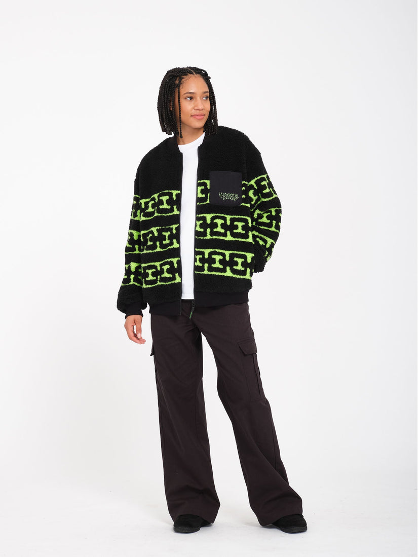 Sudadera Zephyr Sherpa Zip - Black