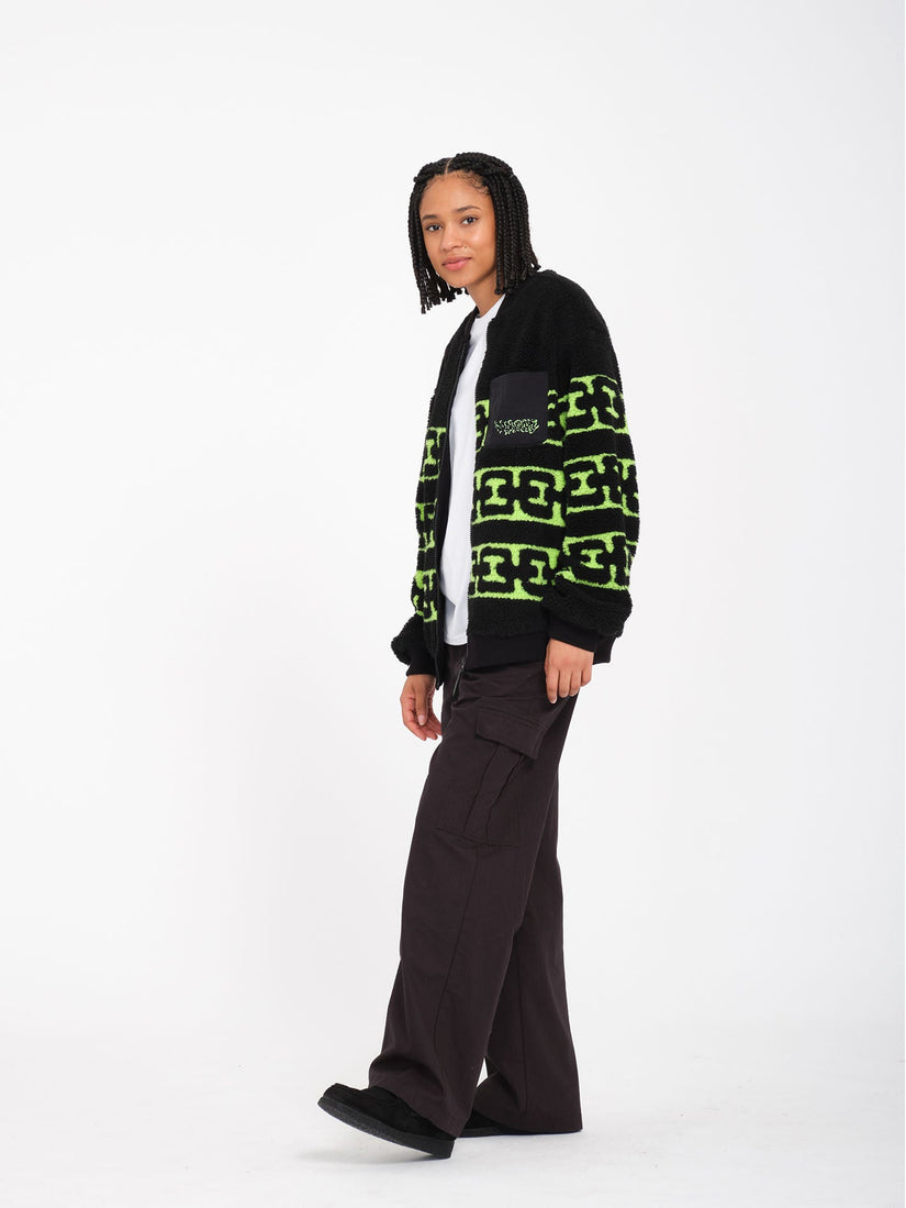 Sudadera Zephyr Sherpa Zip - Black