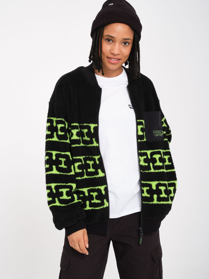 Sudadera Zephyr Sherpa Zip - Black