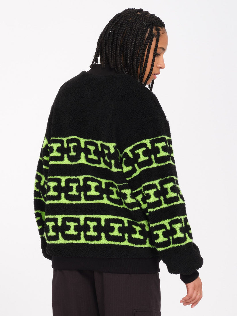 Sudadera Zephyr Sherpa Zip - Black