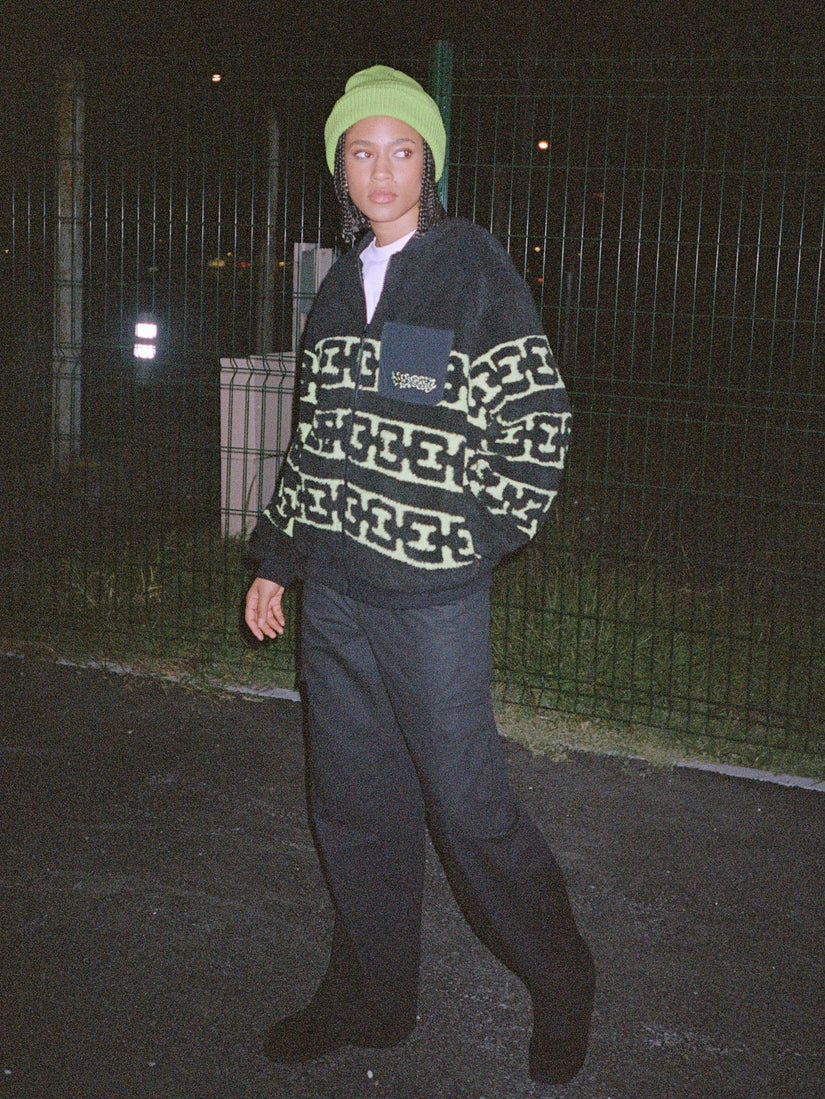 Sudadera Zephyr Sherpa Zip - Black