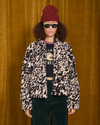 Chaqueta Wylding Out Zip Sherpa - Animal Print